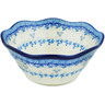 Polish Pottery Bowl 8&quot; Blue Mistic Winter
