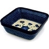 Polish Pottery Bowl 8&quot; Blue Poppies