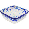 Polish Pottery Bowl 8&quot; Blue Spring