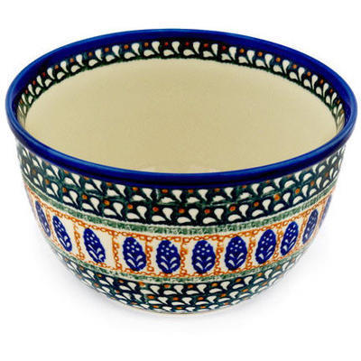 Polish Pottery Bowl 8&quot; Casino