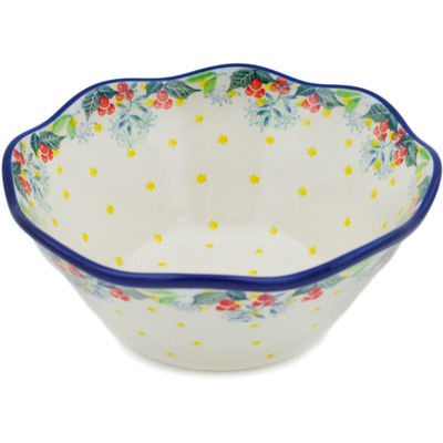 Polish Pottery Bowl 8&quot; Classic Rowan