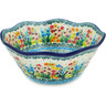 Polish Pottery Bowl 8&quot; Colors Of The Wind UNIKAT
