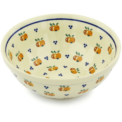 Polish Pottery Bowl 8&quot; Country Apple