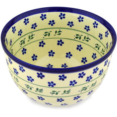 Polish Pottery Bowl 8" Daisy Field