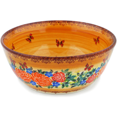 Polish Pottery Bowl 8&quot; Dusk UNIKAT
