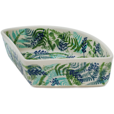 Polish Pottery Bowl 8&quot; Fern Frenzy UNIKAT
