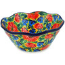 Polish Pottery Bowl 8&quot; Flowers Collected On A Sunny Day UNIKAT