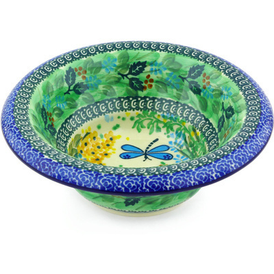Polish Pottery Bowl 8&quot; Garden Delight UNIKAT