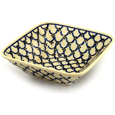 Polish Pottery Bowl 8&quot; Garden Lattice