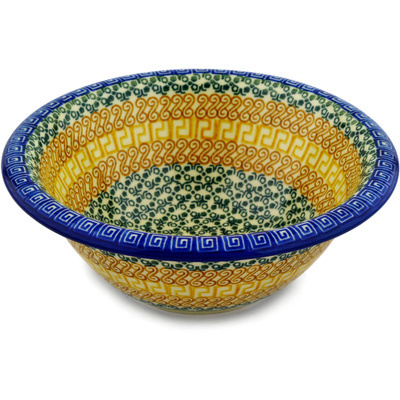 Polish Pottery Bowl 8&quot; Grecian Sea