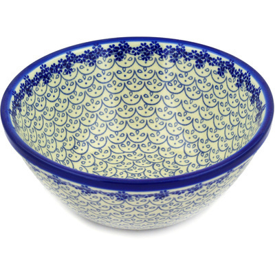 Polish Pottery Bowl 8" Grey Goose
