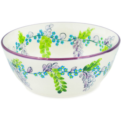 Polish Pottery Bowl 8&quot; Ivy Crown UNIKAT