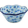 Polish Pottery Bowl 8&quot; Light Blue Misty Dragonfly
