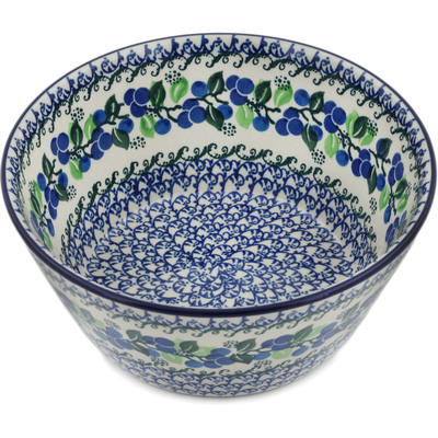 Polish Pottery Bowl 8&quot; Limeberry