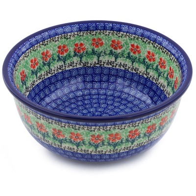 Polish Pottery Bowl 8&quot; Maraschino