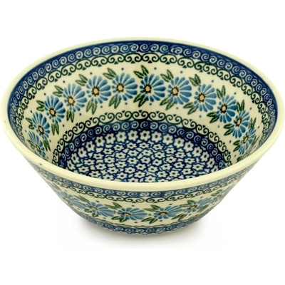 Polish Pottery Bowl 8&quot; Marigold Morning
