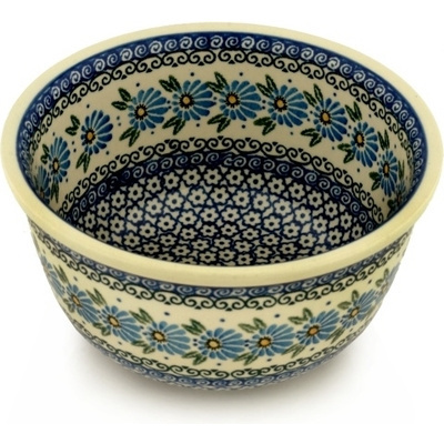 Polish Pottery Bowl 8&quot; Marigold Morning