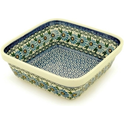 Polish Pottery Bowl 8&quot; Marigold Morning