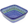 Polish Pottery Bowl 8&quot; Ocean Tulips