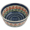 Polish Pottery Bowl 8" Peach Spring Daisy