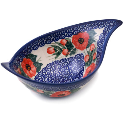 Polish Pottery Bowl 8&quot; Perfect Poppies