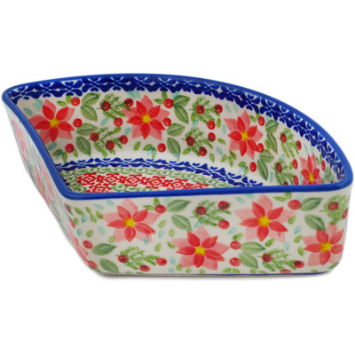 Polish Pottery Bowl 8&quot; Precious Pentas UNIKAT