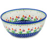 Polish Pottery Bowl 8&quot; Spring Flowers