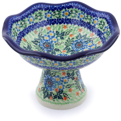Polish Pottery Bowl 8&quot; Spring Wedding UNIKAT