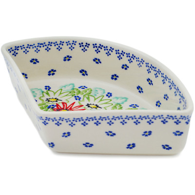 Polish Pottery Bowl 8&quot; Spring Wreath