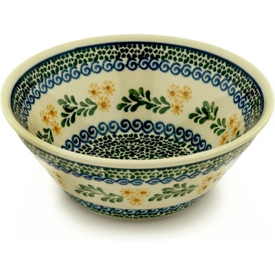 Polish Pottery Bowl 8&quot; Summer Day