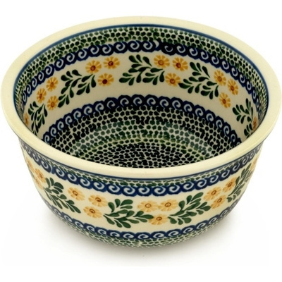 Polish Pottery Bowl 8&quot; Summer Day