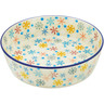 Polish Pottery Bowl 8&quot; Vintage Snow Fall UNIKAT