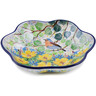 Polish Pottery Bowl 8&quot; Welcome Spring UNIKAT
