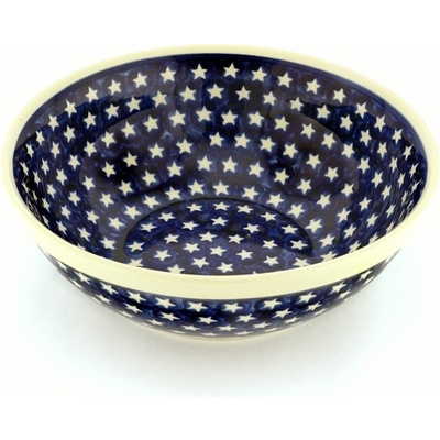 Polish Pottery Bowl 9&quot; America The Beautiful