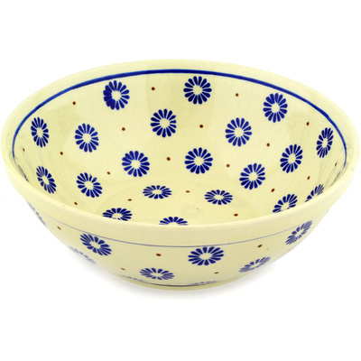 Polish Pottery Bowl 9" Aster Blues