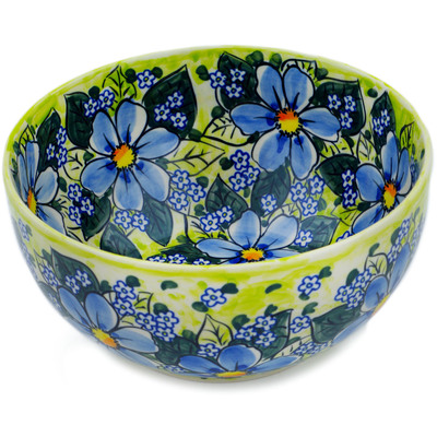 Polish Pottery Bowl 9&quot; Beautiful Dream UNIKAT