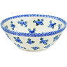 Polish Pottery Bowl 9&quot; Blue Berry Special UNIKAT