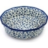 Polish Pottery Bowl 9&quot; Blue Confetti