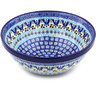 Polish Pottery Bowl 9" Blue Ice