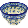 Polish Pottery Bowl 9&quot; Bluebuds