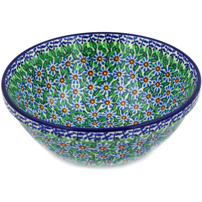 Polish Pottery Bowl 9&quot; Cactus UNIKAT