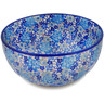 Polish Pottery Bowl 9&quot; Divine Blues UNIKAT