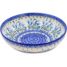 Polish Pottery Bowl 9&quot; Feathery Bluebells