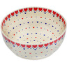 Polish Pottery Bowl 9&quot; From The Heart