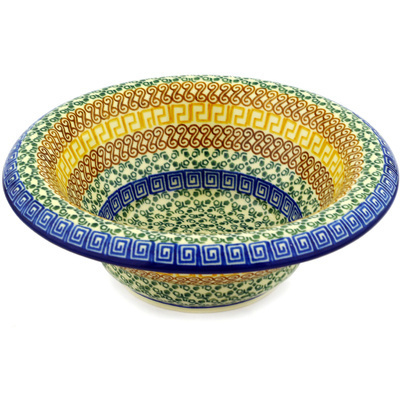 Polish Pottery Bowl 9&quot; Grecian Sea