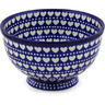 Polish Pottery Bowl 9&quot; Heart To Heart