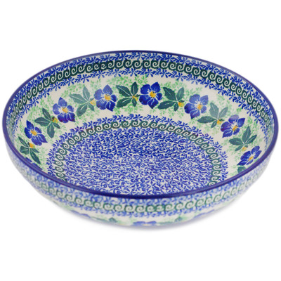 Polish Pottery Bowl 9" Infinity Flower