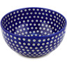 Polish Pottery Bowl 9&quot; Lovely Blue Eyes