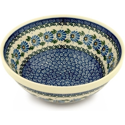 Polish Pottery Bowl 9&quot; Marigold Morning