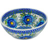 Polish Pottery Bowl 9&quot; Orchid Crown UNIKAT